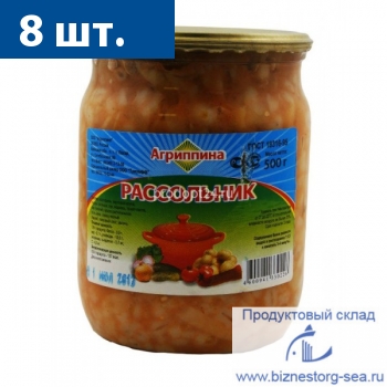 Рассольник  с солеными огурцами 500гр.х8шт. Барко