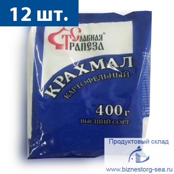 Крахмал 400 гр.  х 12 шт. "Славная трапеза"